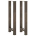 vidaXL Nohy barového stola, prírodná oceľ, 2 ks, 50 x (100-101) cm, oceľ