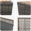 vidaXL Záhradný bistro set 3 ks Sivá polyratan