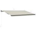 vidaXL Automaticky zaťahovacia markíza 600x300 cm krémová