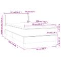vidaXL Posteľný rám boxsping s matracom sivohnedý 90x200 cm látka