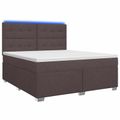 vidaXL Posteľ boxspring s matracom Tmavohnedá 140 x 200 cm Látka