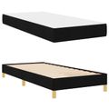 vidaXL Posteľ s pružinovým rámom s matracmi Čierna 100 x 200 cm látka