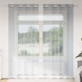 vidaXL Voile záclona 2 ks Tmavo šedá 245 x 140 cm Polyester