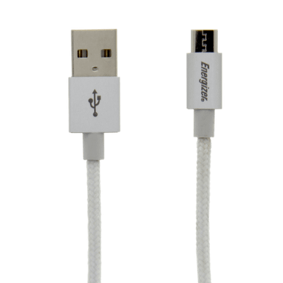 Energizer nabíjací a synchronizačný kábel Hightech microUSB cable 1,2m White