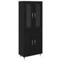 vidaXL Highboard 2 ks Čierny dub 69,5 x 34 x 180 cm Kompozitné drevo