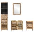 vidaXL Set kabinetov do kúpeľne 4 ks Prírodná 38 x 33 x 160 cm