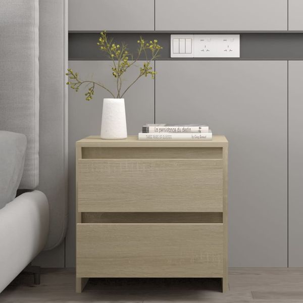 vidaXL Nočný stolík, dub sonoma 45x34,5x44,5 cm, kompozitné drevo