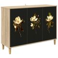 vidaXL Servírovacia skriňa BREMEN Sonoma 102 x 33 x 75 cm