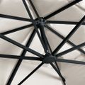 vidaXL Závesný záhradný slnečník+LED, hliníková tyč 400x300cm pieskový