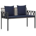 vidaXL Záhradné lavičky 2 -Seater 116 x 56 x 75 cm polyratan