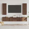 vidaXL 5-dielna súprava TV skriniek hnedý dub spracované drevo