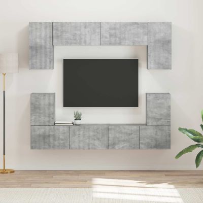 vidaXL Zostava TV skriniek 5 pcs Betónová šedá Kompozitné drevo