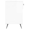 vidaXL Lavička na topánky, lesklá biela 102x35x55 cm, kompozitné drevo