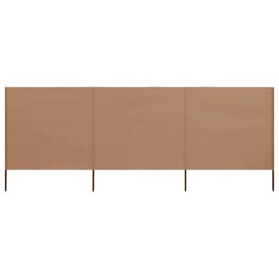 vidaXL 3-panelová zábrana proti vetru látková 400x80 cm sivo-hnedá