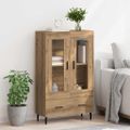 vidaXL Highboard Remeselný dub 69,5 x 31 x 115 cm Kompozitné drevo