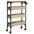 vidaXL Kuchynský vozík Sonoma dub 53 x 20 x 76 cm Kompozitné drevo