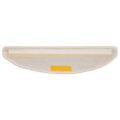 vidaXL Schodové rohože 20 ks 56x17x3 cm biele polkruhové