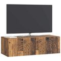 vidaXL Nástenná TV skrinka Nástenný Staré drevo 99 x 41 x 30 cm