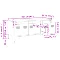 vidaXL TV skrinka antracit 101,5x39x43,5 cm oceľ valcovaná za studena