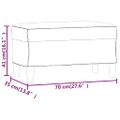 vidaXL Lavica krémová 70x35x41 cm zamat