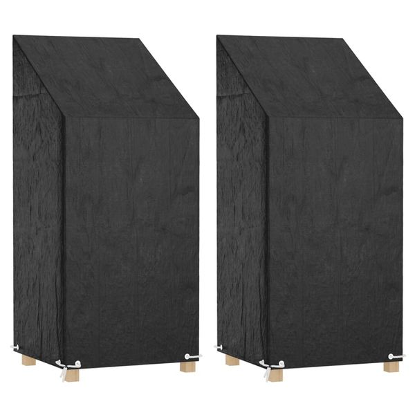 vidaXL Kryty na záhradnú stoličku 2 ks 8 ôk 65x65x110/150cm polyetylén