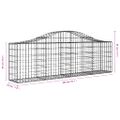 vidaXL Oblúkový gabionový kôš 10 ks 200x30x60/80 cm pozinkované železo