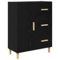 vidaXL Highboard Čierny dub 34,5 x 34 x 180 cm Kompozitné drevo