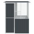 vidaXL Klietka pre vtákov Antracit 165 x 165 x 200 cm Pozinkovaná oceľ