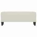 vidaXL Lavička krémová 100x35x41 cm zamat