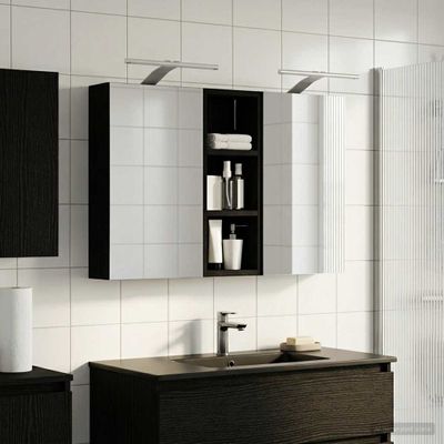 vidaXL Set kabinetov do kúpeľne s poličkou 3 pcs 80 x 10,5 x 50 cm