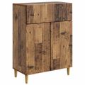 vidaXL Servírovacia skriňa so zásuvkou Staré drevo 66 x 34,5 x 90 cm