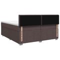vidaXL Posteľ boxspring s matracom Tmavohnedá 200 x 200 cm Látka