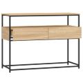vidaXL Konzolový stolík dub sonoma 100x40x75 cm kompozitné drevo