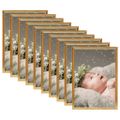 vidaXL Fotorámiky na stôl, koláž 10 ks, zlaté 15x21 cm, MDF