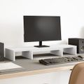 vidaXL Podstavec pod monitor biely 80x24x10,5 cm kompozitné drevo