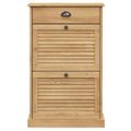 vidaXL Skrinka na topánky VIGO 60x35x96 cm masívna borovica