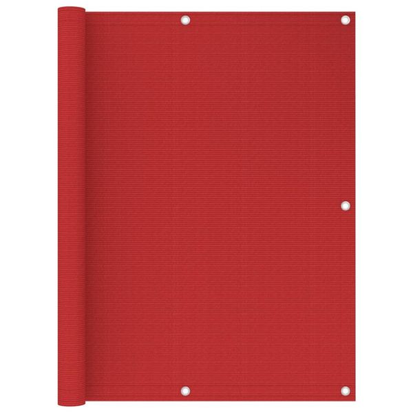 vidaXL Balkónová markíza červená 120x500 cm HDPE