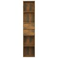 vidaXL Knižnica dymový dub 36x30x171 cm spracované drevo