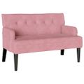 vidaXL Chesterfield lavica Ružová 112 x 65,5 x 75 cm Zamat