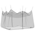 vidaXL Záhradná komárová sieť 220 mesh Čierna 4 x 4 x 2,5 m Polyester