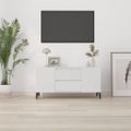 vidaXL TV skrinka biela 102x44,5x50 cm spracované drevo