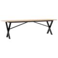 vidaXL Jedálenský stolík v tvare X 160x40x45 cm borovica a oceľ