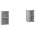vidaXL TV skrinky 2 ks, betónovo sivé 72x35x36,5 cm, kompozitné drevo