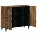 vidaXL Servírovacia skriňa Hnedá 90 x 33,5 x 75 cm Masívne mango drevo