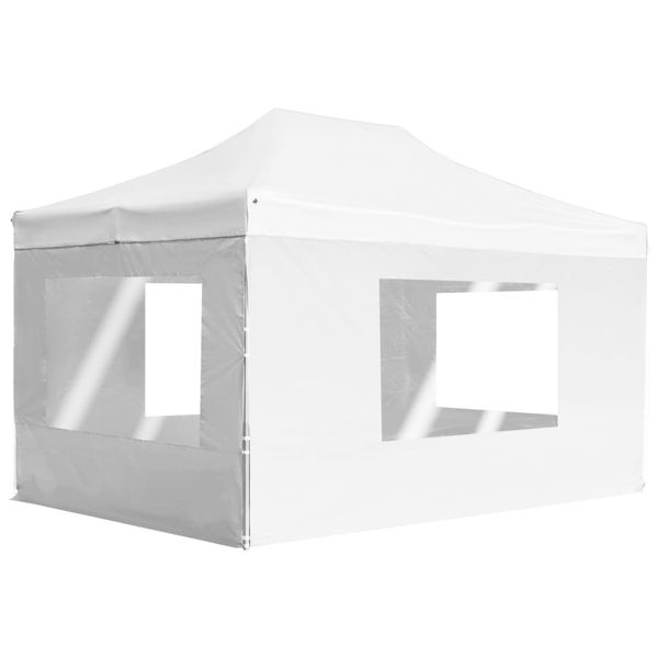 vidaXL Profesionálny skladací stan+steny, hliník 4,5x3 m, biely