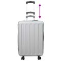 vidaXL Kufor so zámkom Strieborná 43 x 27 x 66 cm ABS plast