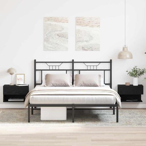 vidaXL Nočný stolík 2 pcs Čierny dub 46 x 30 x 30 cm Kompozitné drevo