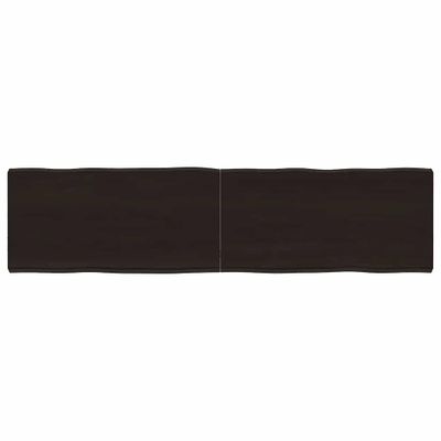 vidaXL Stolová doska tmavohnedá 160x40x(2-6)cm ošetrený masív hrany