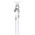 Šnúrka na kábel Devia 2v1 PD USB-C - Lightning 1,2 m 27W fialová