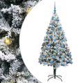 vidaXL Umelý vianočný stromček Biela 180 cm PVC a Oceľ a Plast